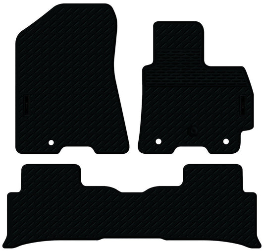 Rubber Custom Floor Mats Suits Hyundai Tucson TL/TL2/TLE/TLE2 7/2015-12/2020 Front & Rear Black MRBHY002BLK2RW