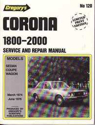 Gregorys Workshop Manual Corona 2R 1964 - 1970 1500Cc 1600Cc New! GR83