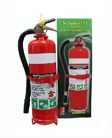 Fire Extinguisher 1.5Kg A:B:E 2A:30B:E Rechargeable Dry With Rubber Hose FW1