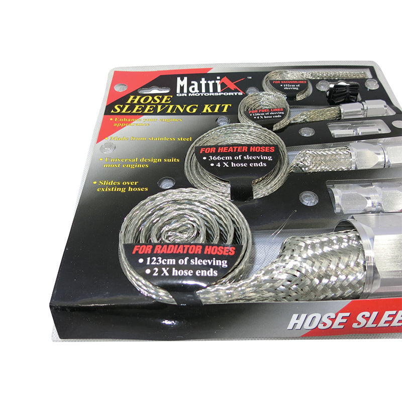 Braided Hose Kit And Clamp Covers/Silver Matrix MX890S