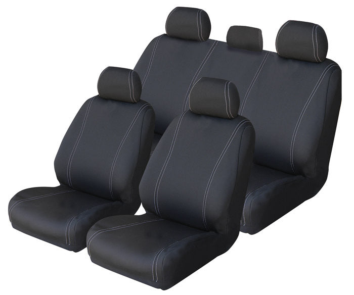 Velocity Full Wetsuit Neoprene Seat Covers Suits Mitsubishi Triton Dual Cab 1/2015-11/2023 2 Rows