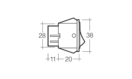 Narva Off/On Rocker Switch 63010BL