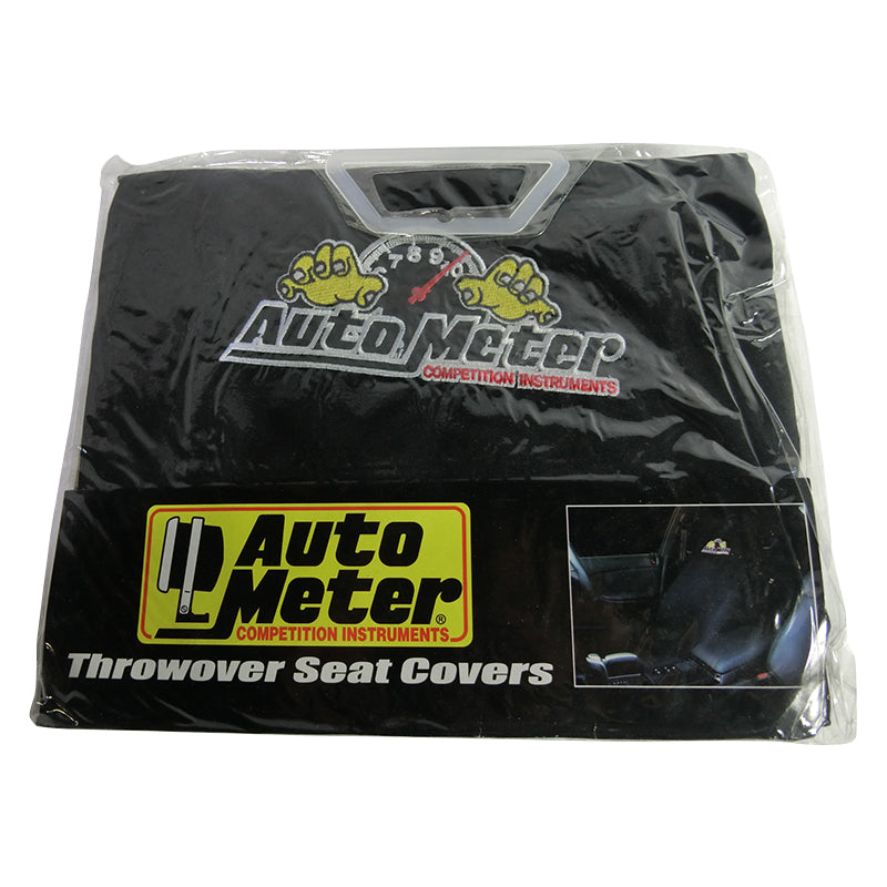 Autometer Throw Over Slip On Single Seat Cover Fits Most Cars Licensed Logo