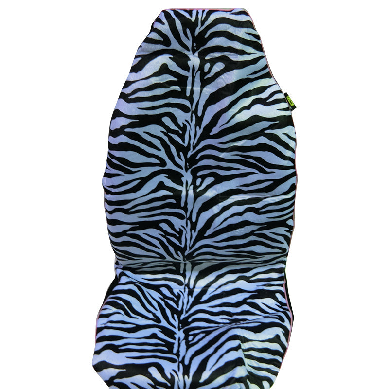 Hot Zebra Seat Covers Front 60/25 Black/White