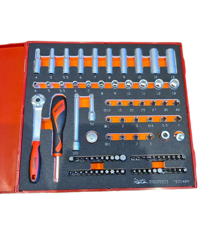 Teng Tools - Socket Set 1/4in Drive 89 Piece Metric TED1489