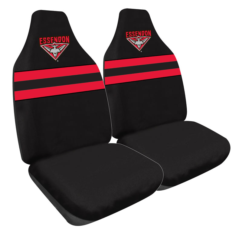 AFL Seat Covers Essendon Bombers Size 60 Front Pair