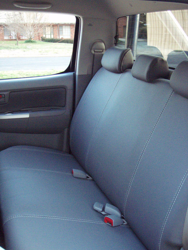 Wet Seat Grey Neoprene Seat Covers suits Toyota Hilux GGN15R/GGN25R/KUN26R SR5 Dual Cab 9/2009-7/2015