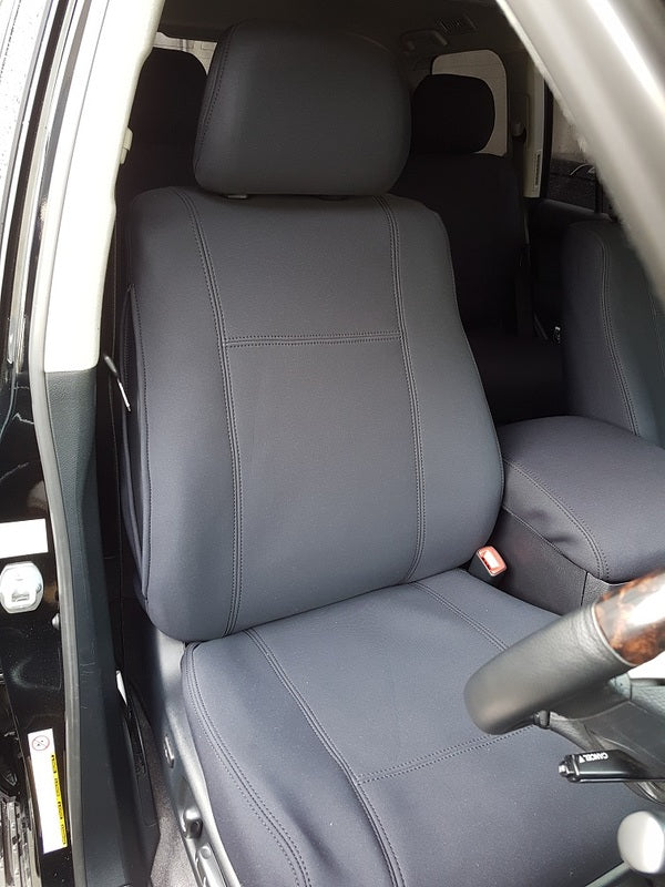 Wet Seat Neoprene Seat Covers suits Toyota Landcruiser 200 Series GX/GXL Wagon 10/2007-On Black