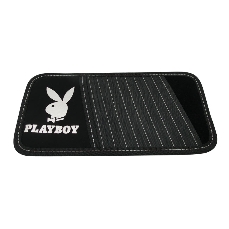 Playboy Steering Wheel Cover With 10 CD Visor Holder Black/Silver