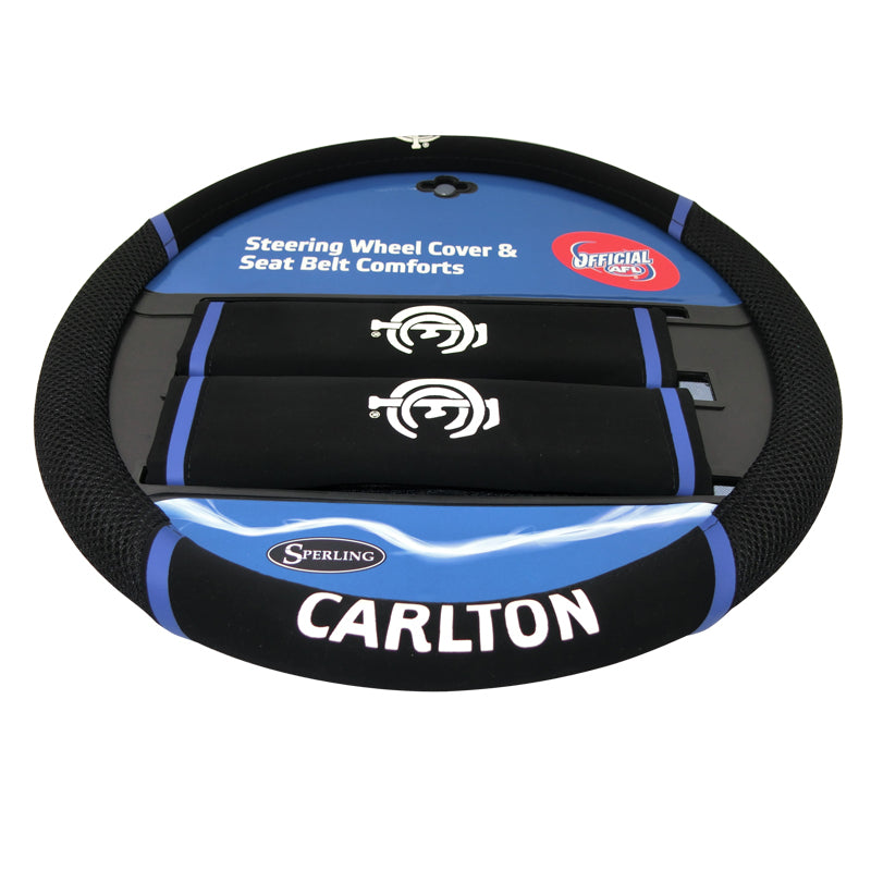 Carlton Blues AFL Steering Wheel Cover