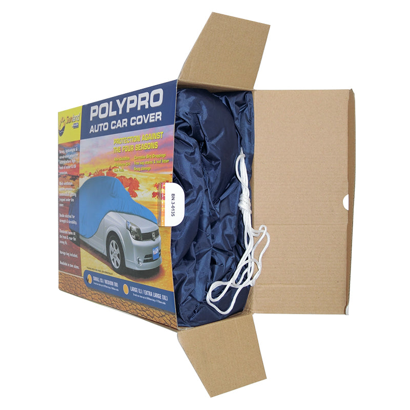 Polypro Car Cover Small / Medium Weatherproof Dust Cover S/M CC11