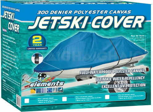 Jet Ski Cover 100% Waterproof One Seat to 2.6M/8.5 Ft 300 Denier Canvas PWC01