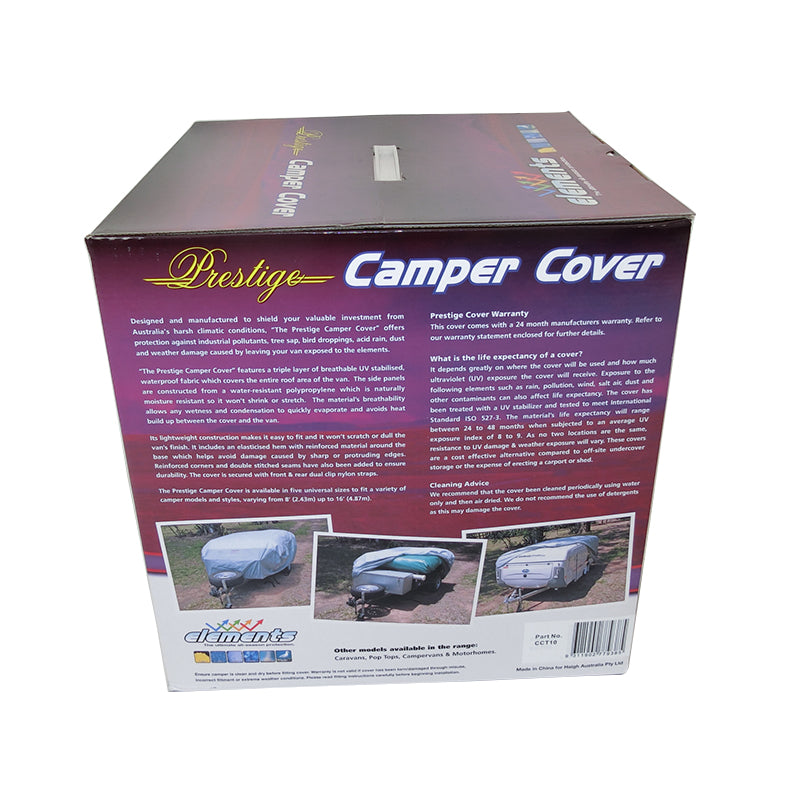 Prestige Camper Trailer Cover to 10Ft-12Ft/3.1M-3.7M Waterproof Campervan Van CCT12