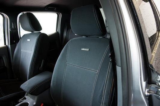 Wet Seat Neoprene Seat Covers Suits Ford Ranger PX/2/3 Dual Cab 7/2015-11/2020 Black