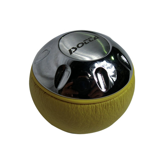 Isotta Gear Shift Knob Viper Yellow Leather Chrome Manual