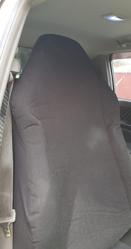 Custom Canvas Front Seat Covers Suits Subaru WRX STi 2002-2005 Black Racing Seats