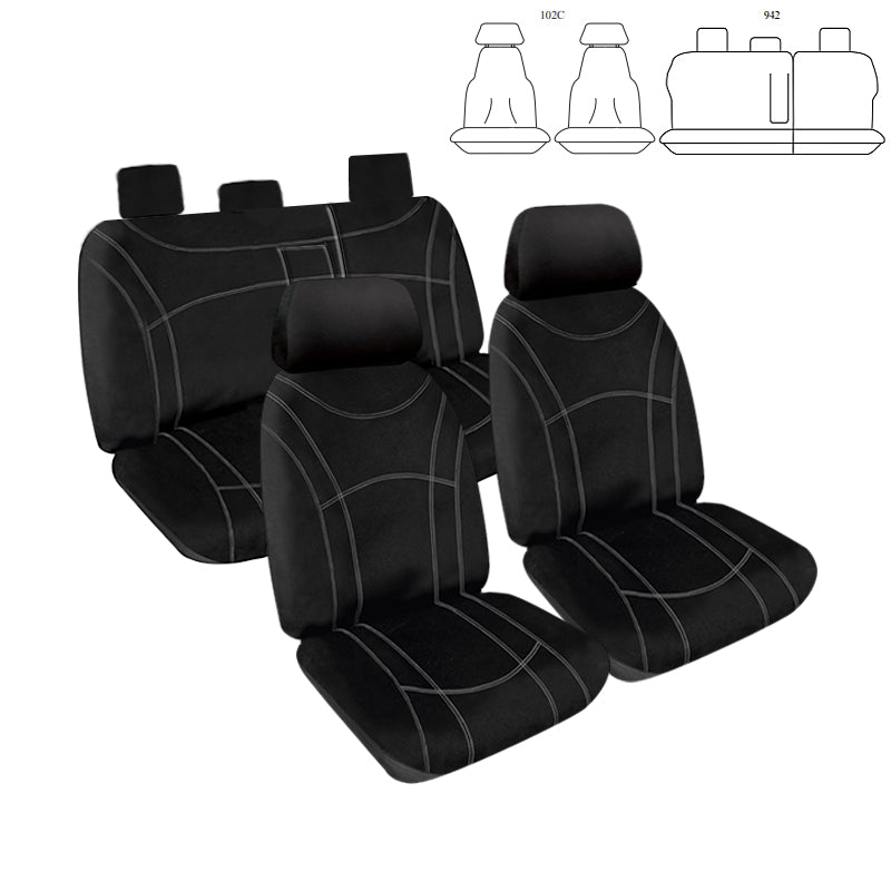 Getaway Neoprene Seat Covers suits Toyota Prado 120 GX/GXL/VX Grande 2003-2009 Waterproof