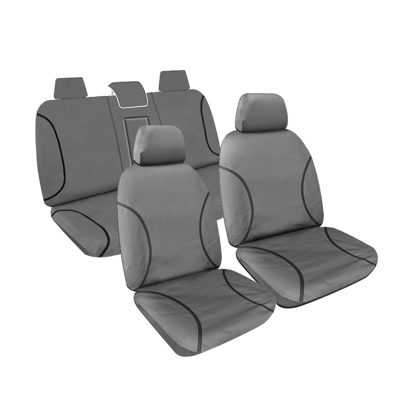 Tradies Full Canvas Seat Covers Suits Isuzu Dmax Dual Cab LS/LS-U/LS-M/LS-Terrain 5/2012-7/2020 Grey