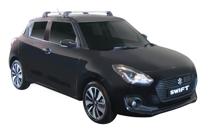 Yakima Racks Suits Suzuki Swift Hatch 5 Door 2017-On 2 Bars Black Clamps Silver Bars