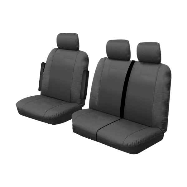 Custom Made Outback Canvas Seat Covers Suits Volkswagen Crafter Runner MWB/LWB Van 8/2017-On 1 Row Charcoal OUT7214CHA