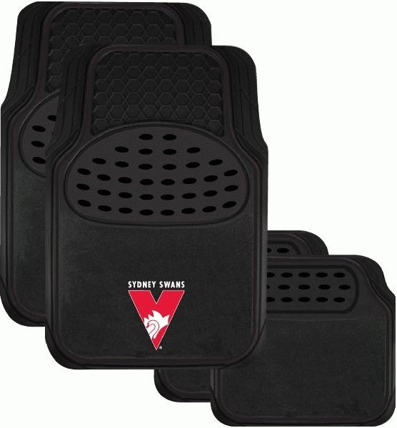 AFL Car Floor Mats Sydney Swans Set Of 4