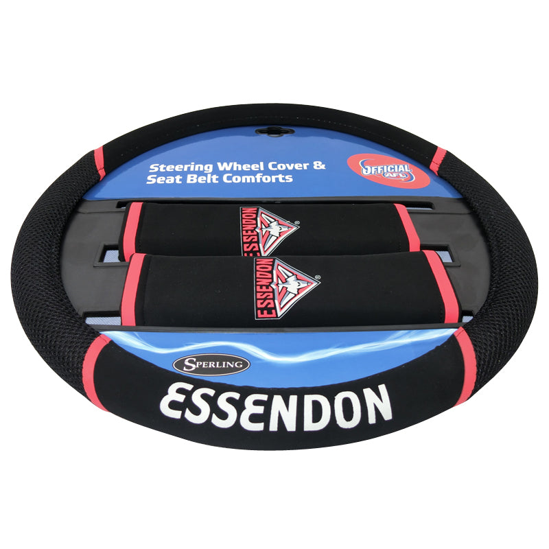 Essendon Bombers AFL Steering Wheel Cover