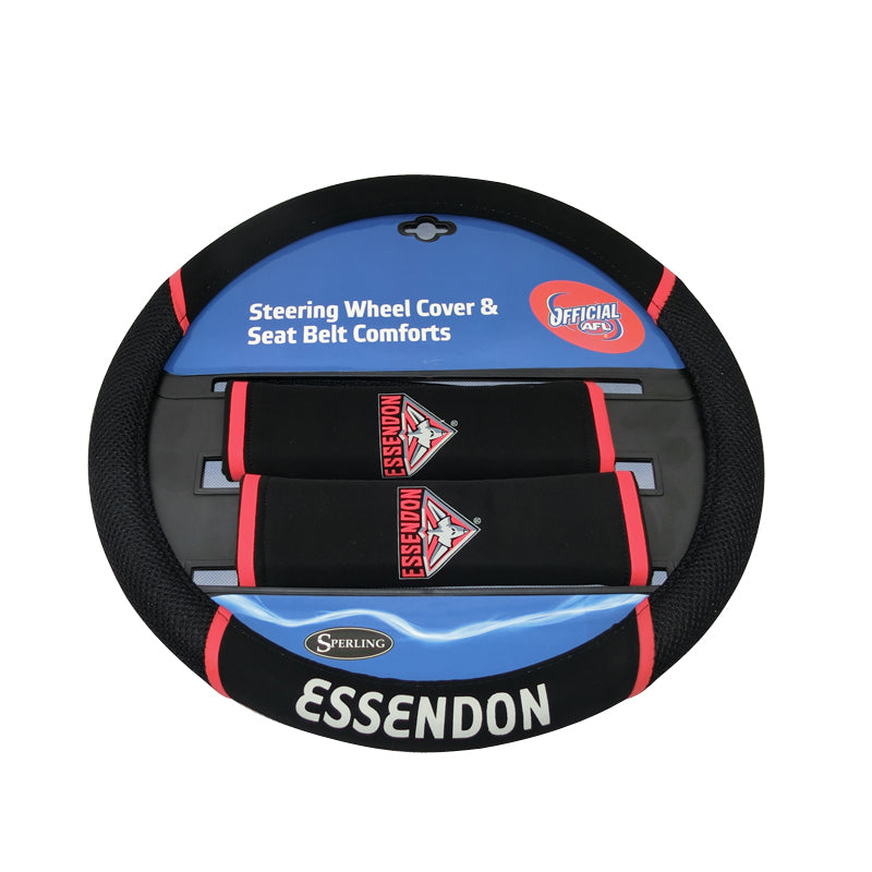 Essendon Bombers AFL Steering Wheel Cover