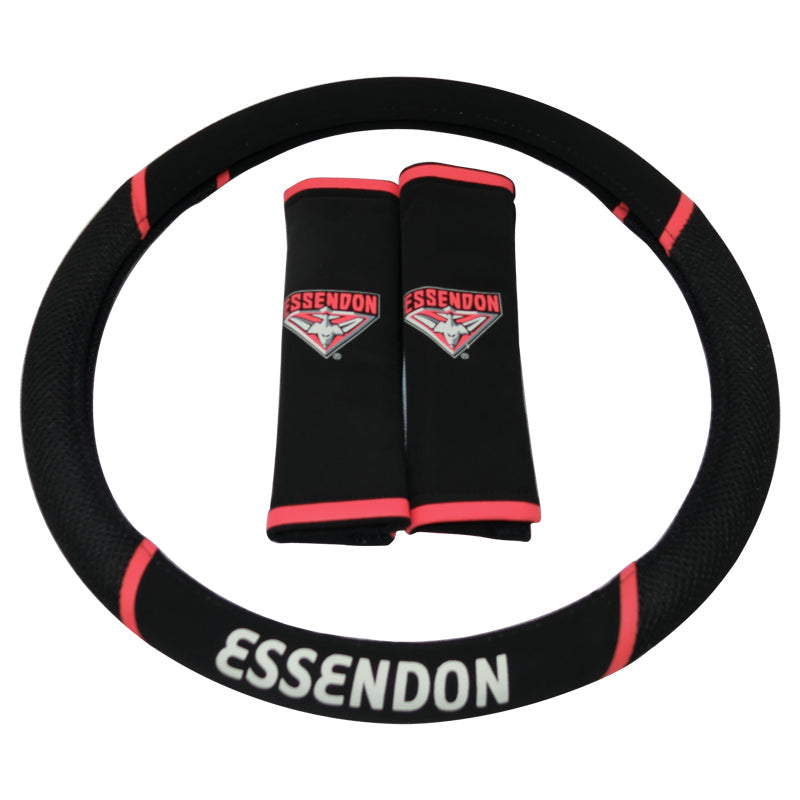 Essendon Bombers AFL Steering Wheel Cover