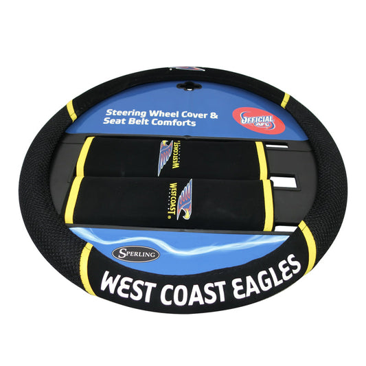 AFL West Coast Eagles Steering Wheel Cover