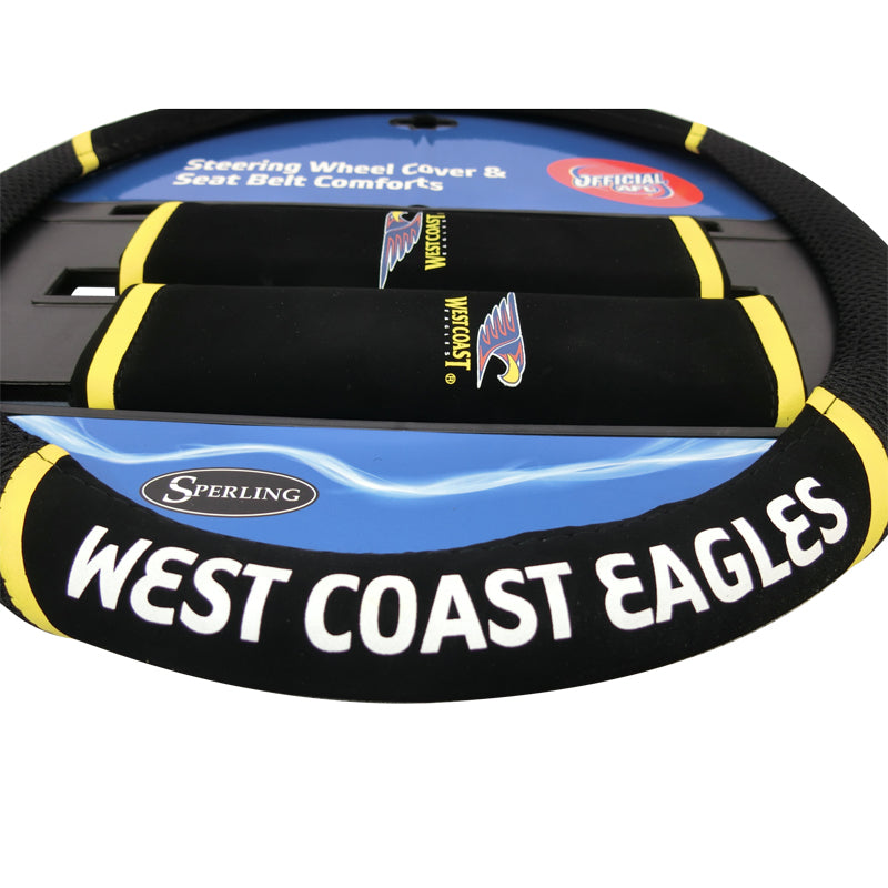 AFL West Coast Eagles Steering Wheel Cover