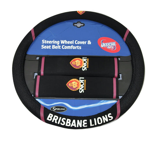 AFL Brisbane Lions Steering Wheel Cover