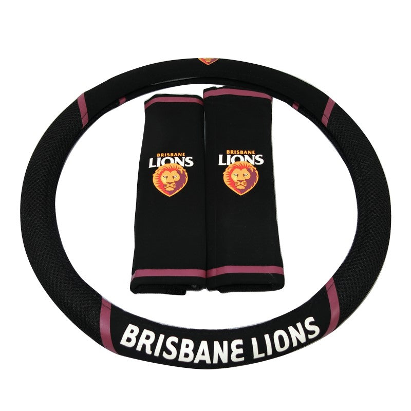 AFL Brisbane Lions Steering Wheel Cover