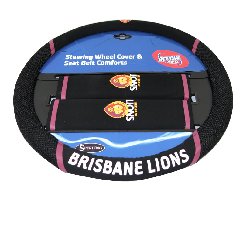 AFL Brisbane Lions Steering Wheel Cover