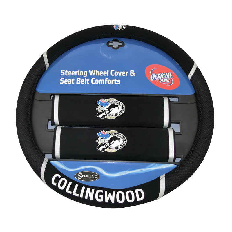 AFL Collingwood Magpies Steering Wheel Cover