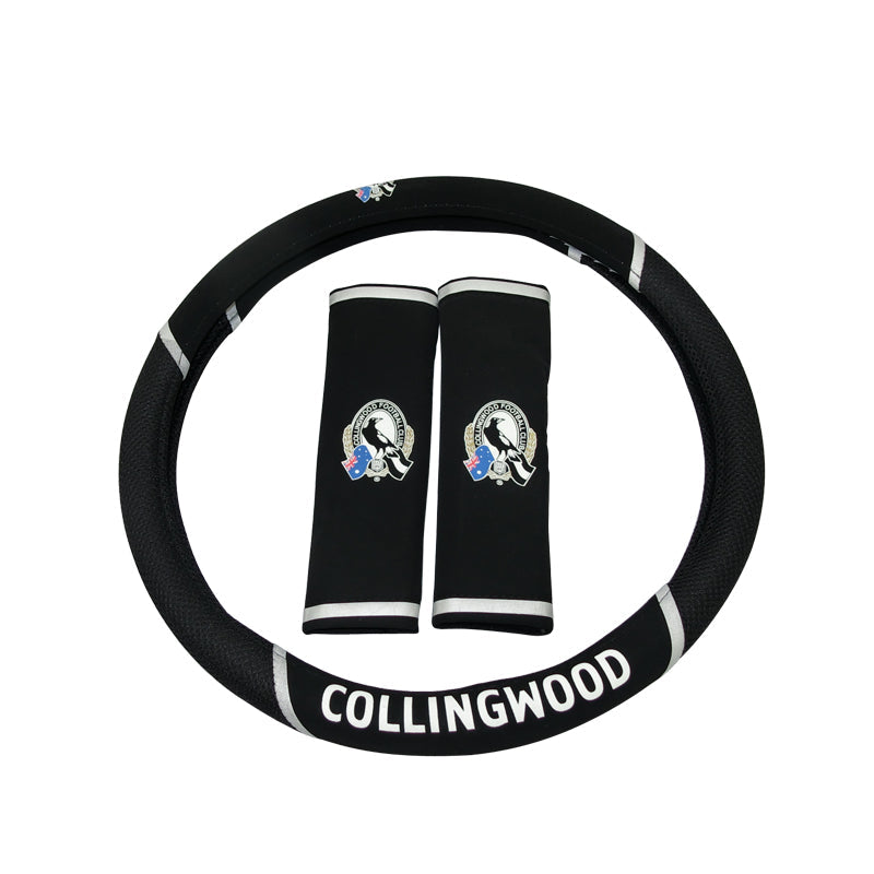 AFL Collingwood Magpies Steering Wheel Cover