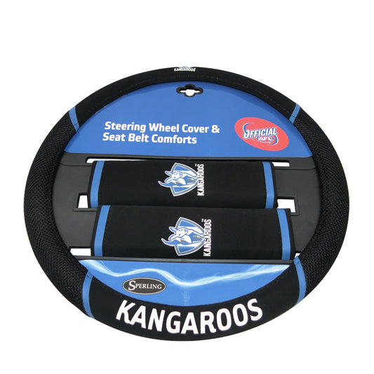 North Melbourne Kangaroos AFL Steering Wheel Cover