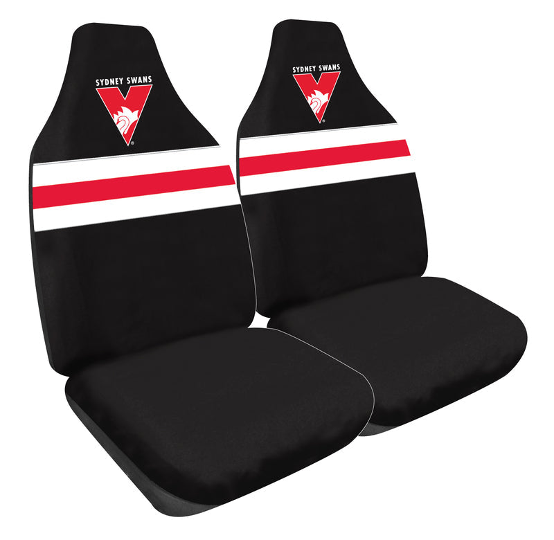 AFL Seat Covers Sydney Swans Size 60 Front Pair