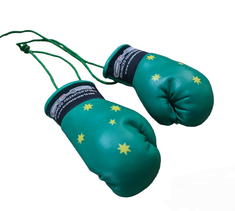 AXS Mini Boxing Gloves - Southern Cross X Green and Gold One Pair