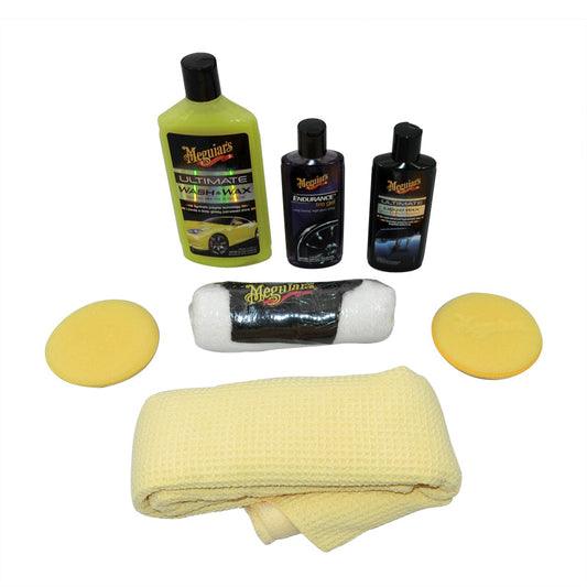 Meguiars New Car Kit Ultimate Wash, Wax, Endurance Tire Gel, Supreme Shine G3200