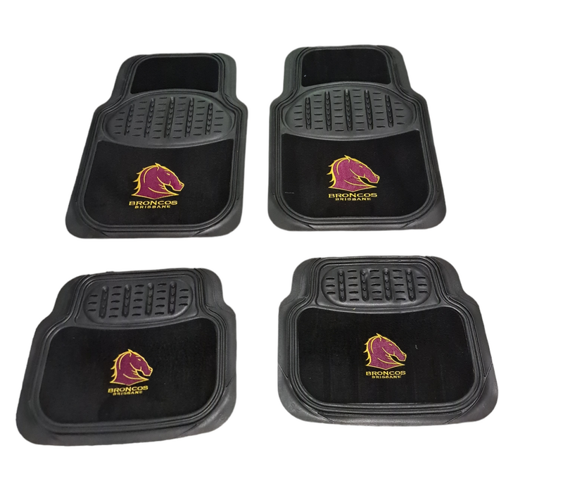 NRL Brisbane Broncos Floor Mats Set Of 4