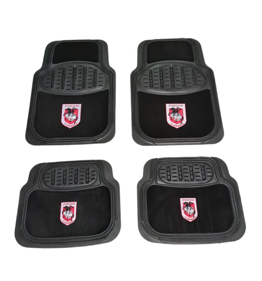 NRL St George Dragons Floor Mats Set Of 4