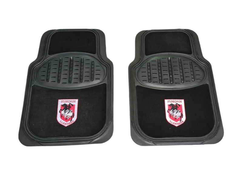 NRL St George Dragons Floor Mats Set Of 4