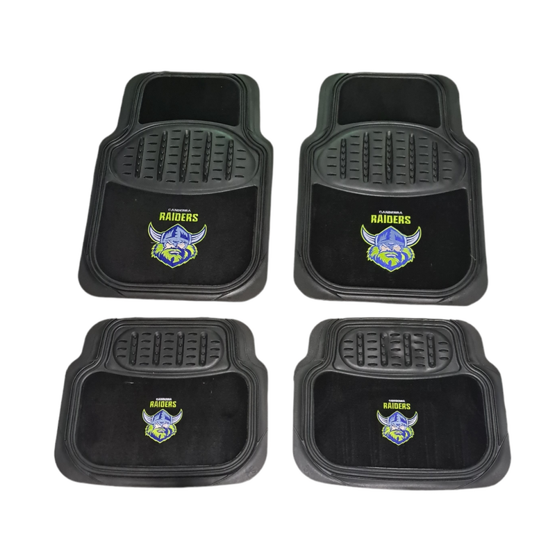 NRL Canberra Raiders Floor Mats Set Of 4