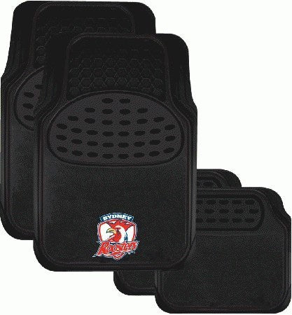 NRL Sydney Roosters Floor Mats Set Of 4 Front & Rear