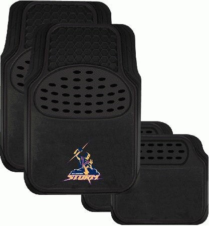 NRL Melbourne Storm Floor Mats Set Of 4 Front & Rear