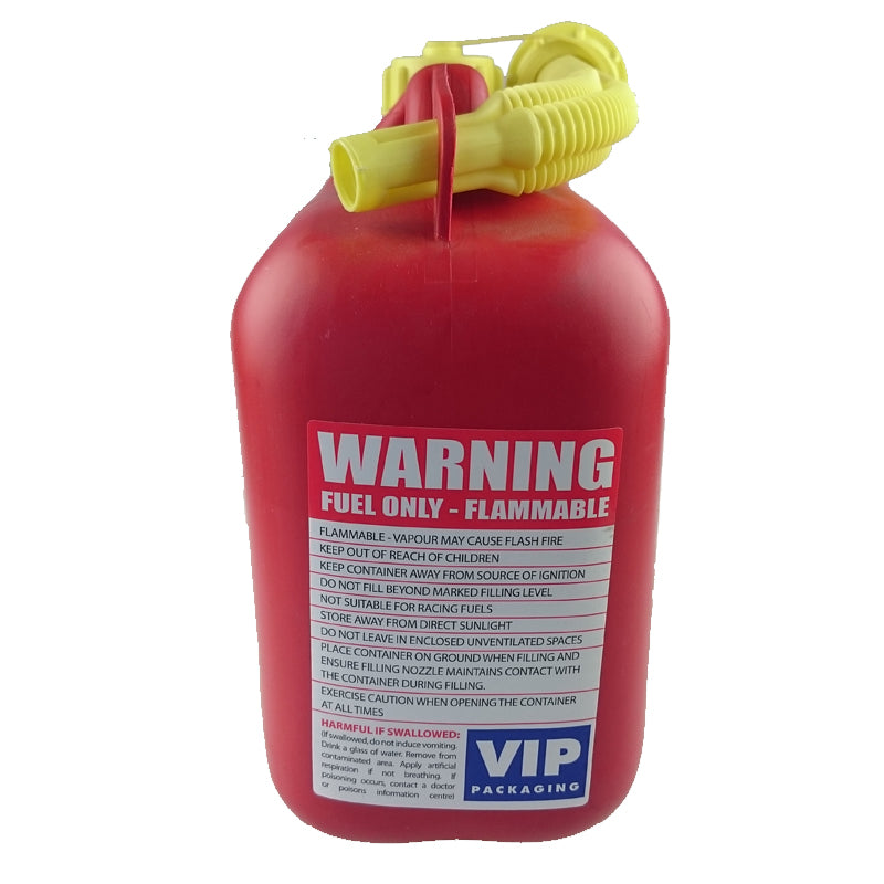 Fuel Safe' Plastic Fuel Can 5 Litre Red JCAN5LRED