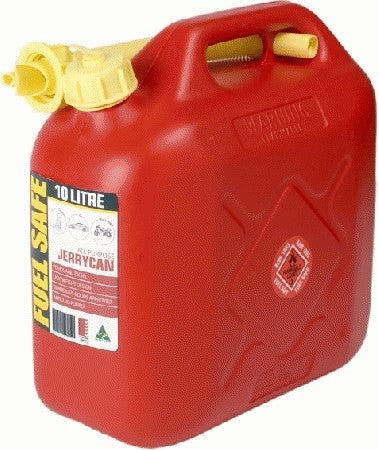 Fuel Safe' All Purpose Plastic Fuel Can 10 Litre-Red FC10R