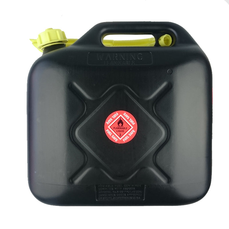 Fuel Safe' Heavy Duty Plastic Fuel Can 10 Litre - Black FC10B