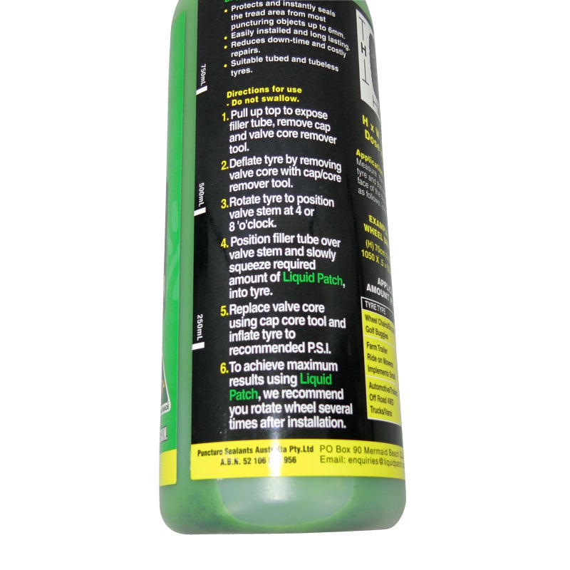 Liquid Patch 1 Litre Tyre  Repair Puncture Sealant LP1