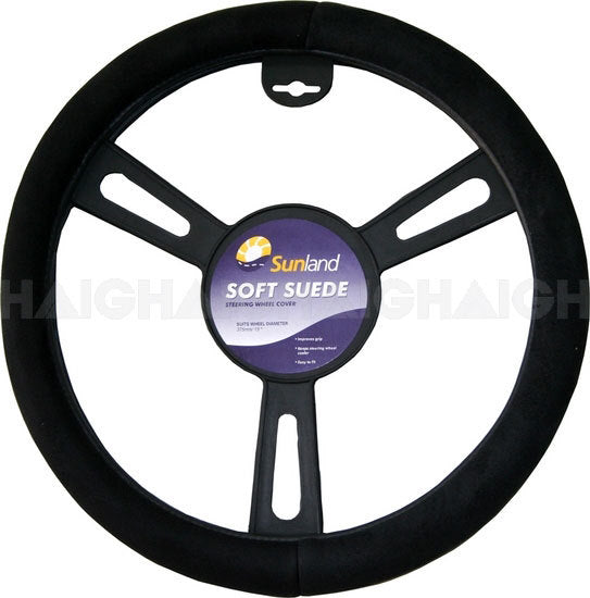 Suede Steering Wheel Cover 15 Inch Diameter